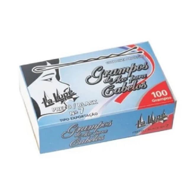 100 unidades Grampos De Cabelos De Aço Resistentes Black Promoção com ponta protegida n° 7