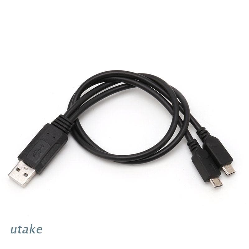 Utake Portátil USB Macho Universal Micro Duplo Y Adaptador Divisor Cabo
