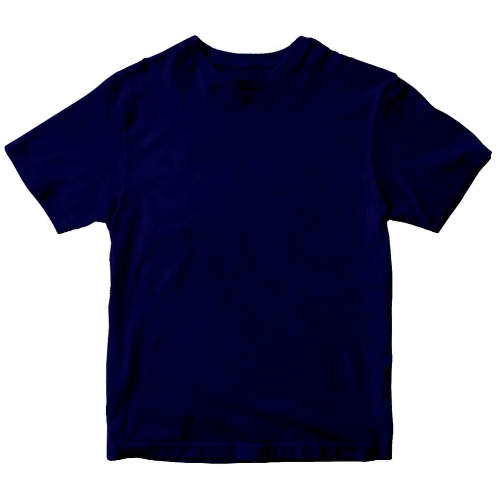 camiseta camiseta  infantil basica crianças unissex azul marinho