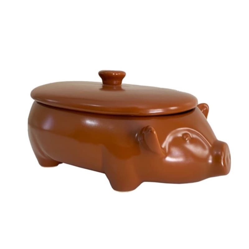 porco travessa para feijoada grande cerâmica porcelana Sopeira