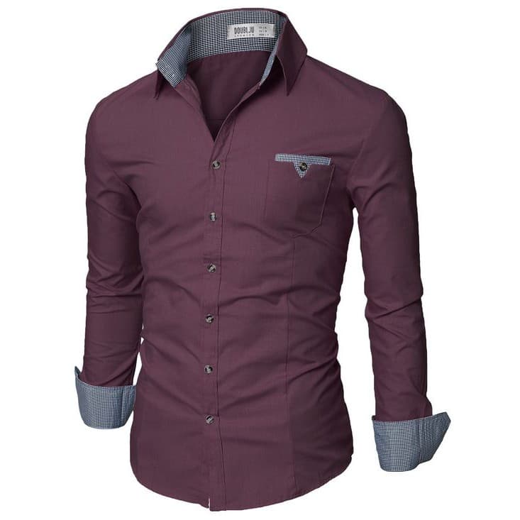 Camisa Masculina Manga Longa Slim Original 8% Elastano