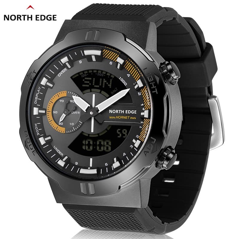 NORTH EDGE Relógio Digital Tático Hornet Alloy Case 50M À Prova D'água Para Homens