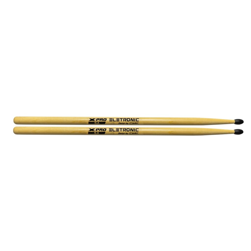 Baqueta 5A Eletronic Para Bateria Eletrônica C.ibanez X-pro Par Balanceado Bateria Percussão