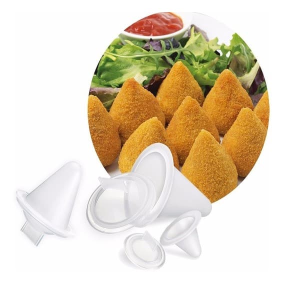 Conjunto 3 Peças Modeladora De Coxinha Grande Médio Grande