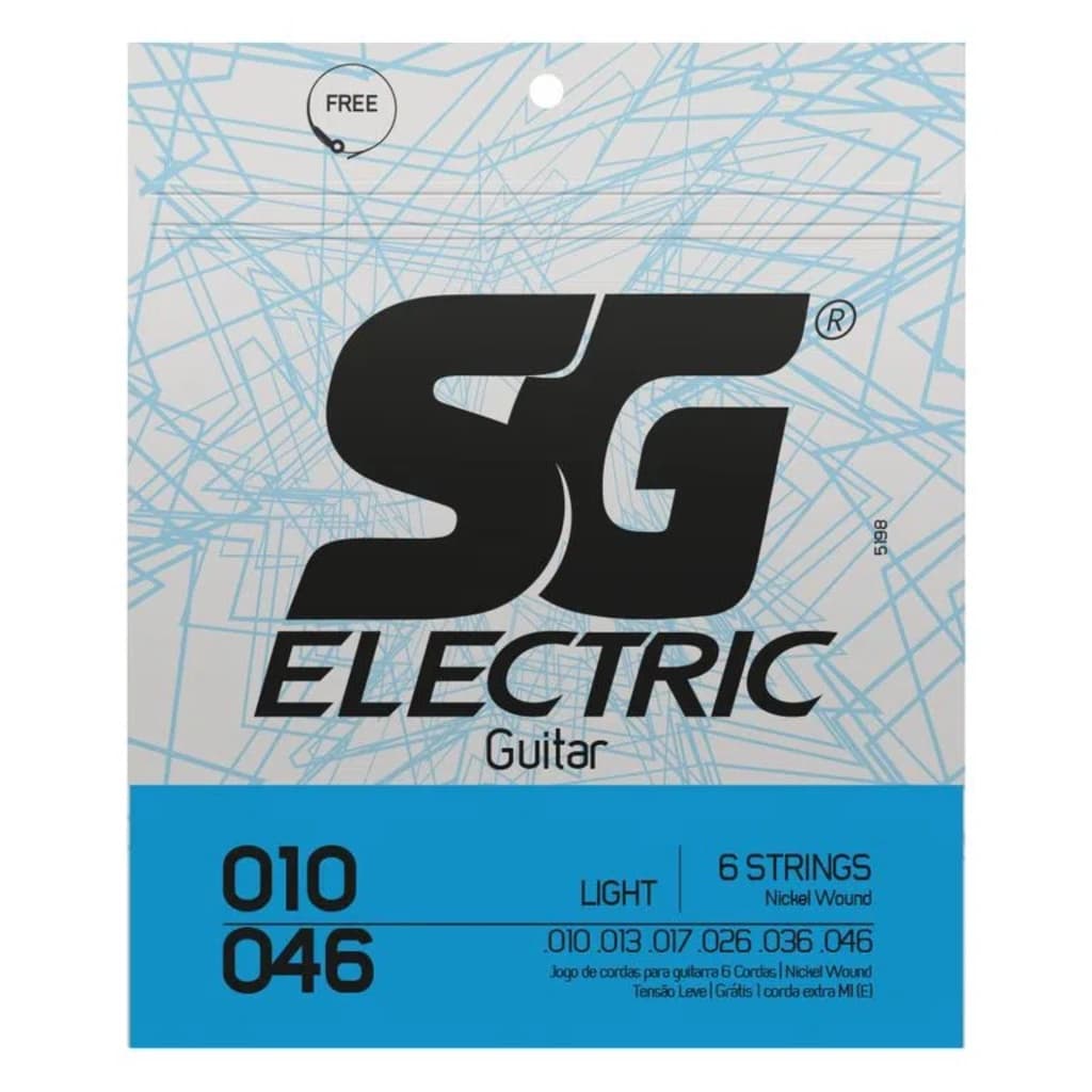 Encordoamento Para Guitarra SG .010 .046 Light