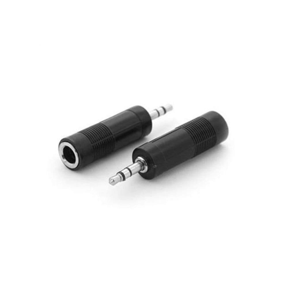 ADAPTADOR P10 6.35MM JACK J10 FÊMEA X P2 MACHO STEREO 3.5MM