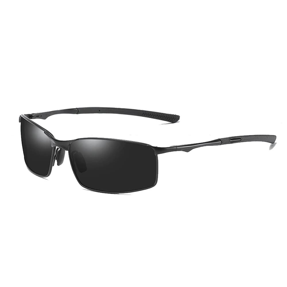 Óculos De Sol Espelhado Masculino Polarizado Aoron 559 Preto Azul