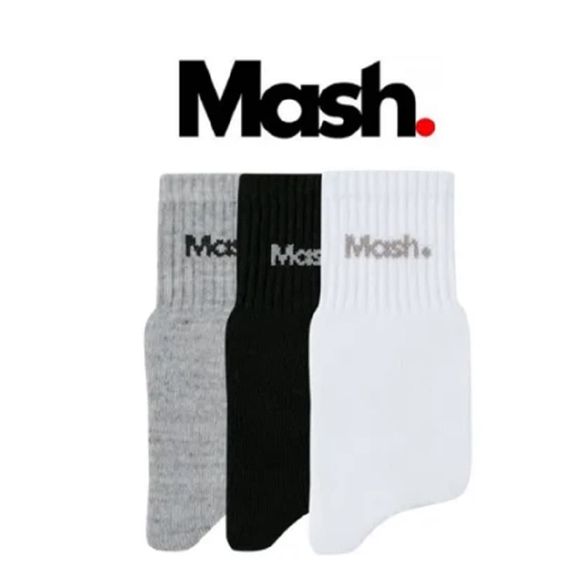 Kit 3 Pares Meias Mash Masculina 20205 Cano Medio Algodao Original