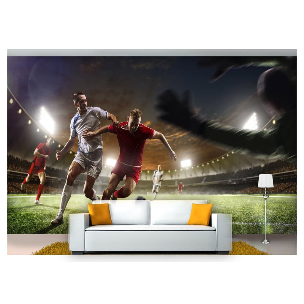 papel de parede Esportes Futebol Bola Campo 3D 7,5m² SPT19