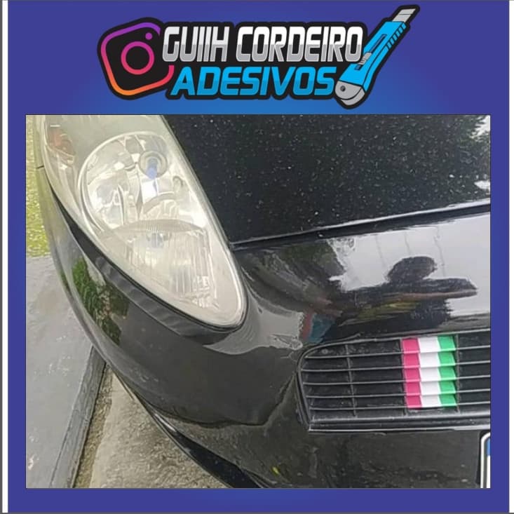 Adesivo Para Grade Carro Itália para FIAT Faixas Italy