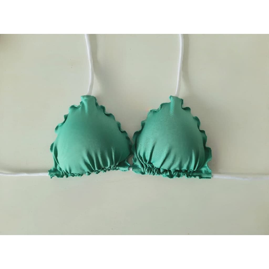 Biquíni frufru com bojo Duas cores - Top frufru avulso com bojo