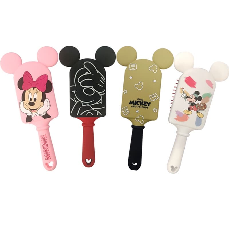 Almofada De Ar De Desenho Animado Infantil Pentear Menina Mickey Minnie airbag Massagem Pente De Cabelo Presente