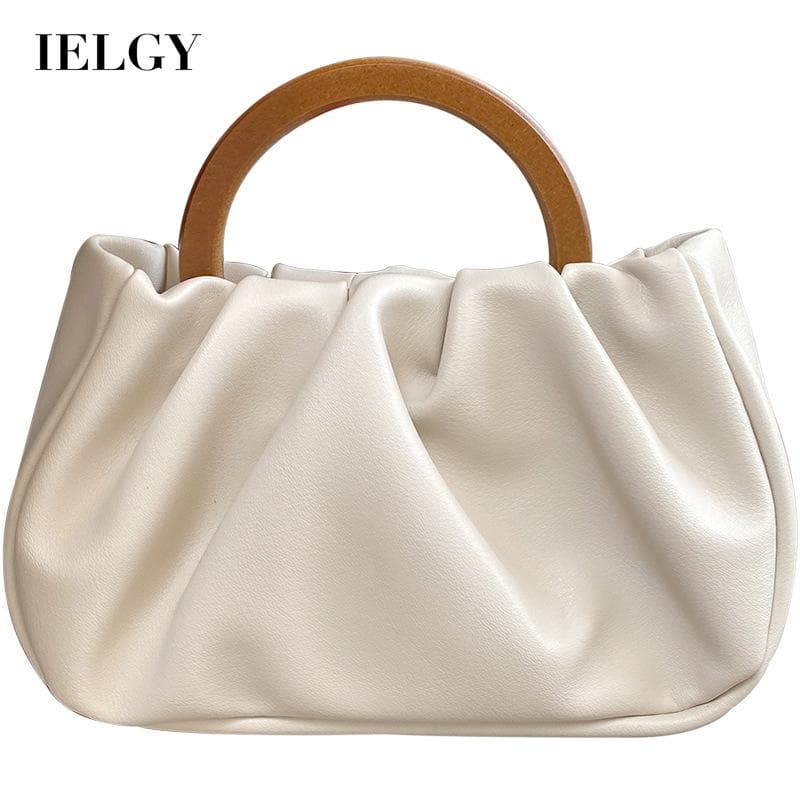 IELGY Bolsa Com Alça De Madeira Moda Feminina De Ombro Mensageiro Simples