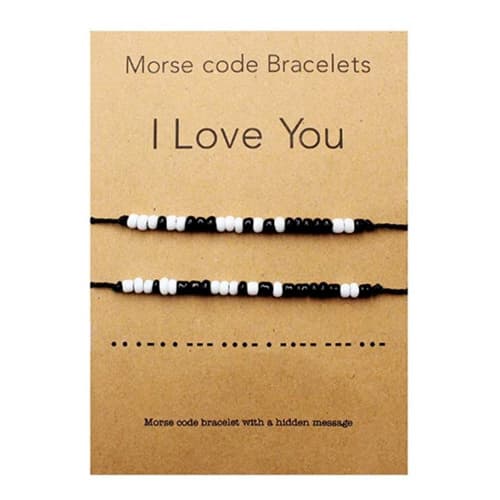 Pulseira da Amizade Código Morse  Eu Te Amo Y Love You!