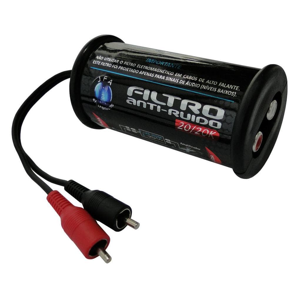 Filtro Anti Ruído Eletromagnético JFA 20/20k - P/ Toca Cd Dvd Radio Player Modulo Som