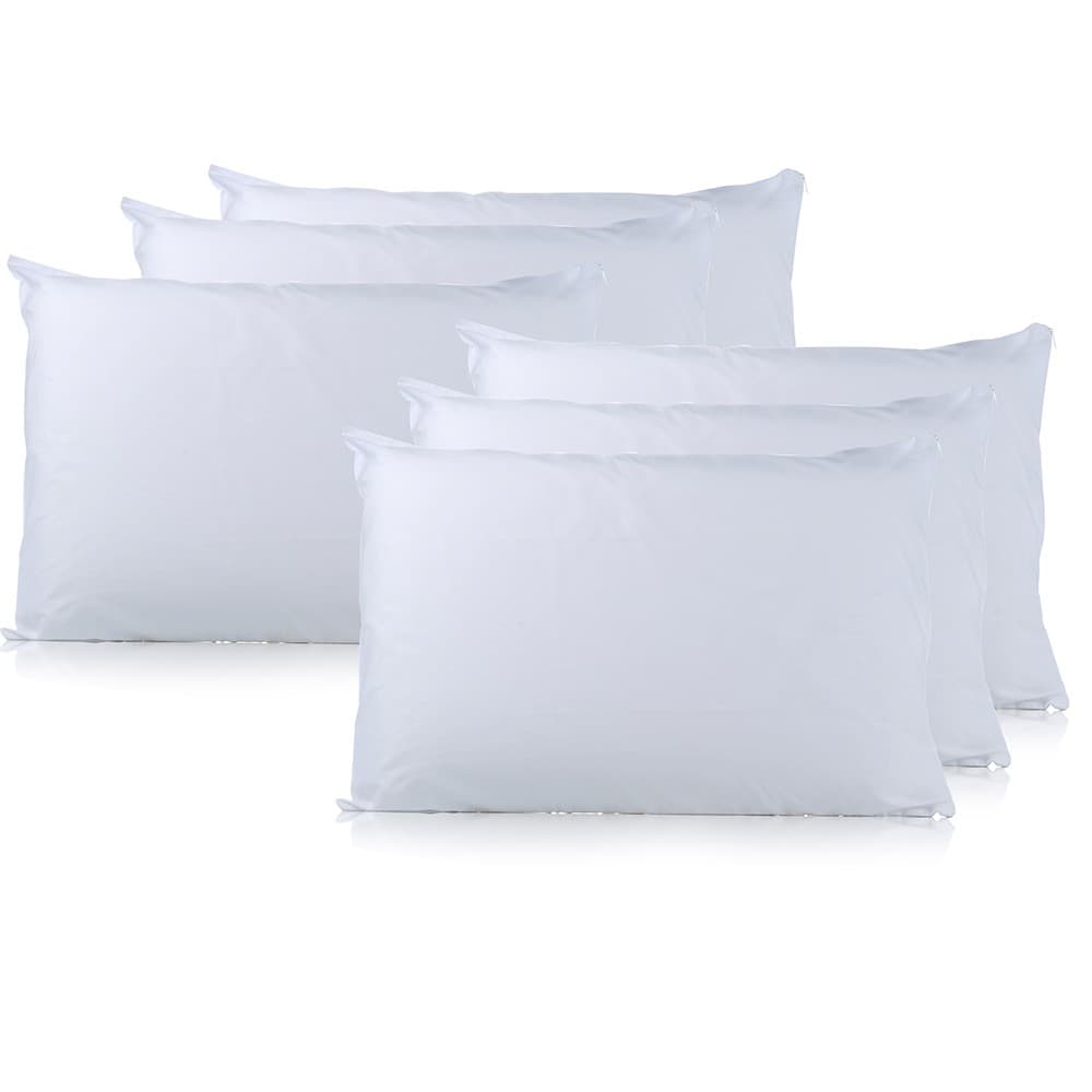 Kit 2 Fronhas Capa  Impermeável Travesseiro  Com Zíper Promoção 70  m X 50 cm - Branco
