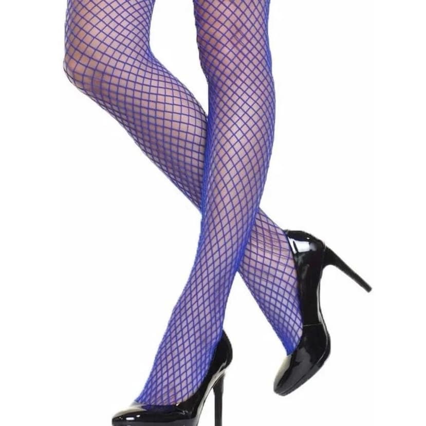Meia Calça Arrastão Azul