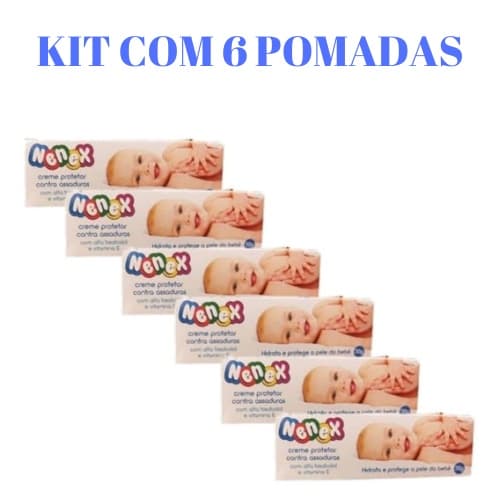 Kit com 6 Pomada Para Assadura de Bebê | Nenex - 50g