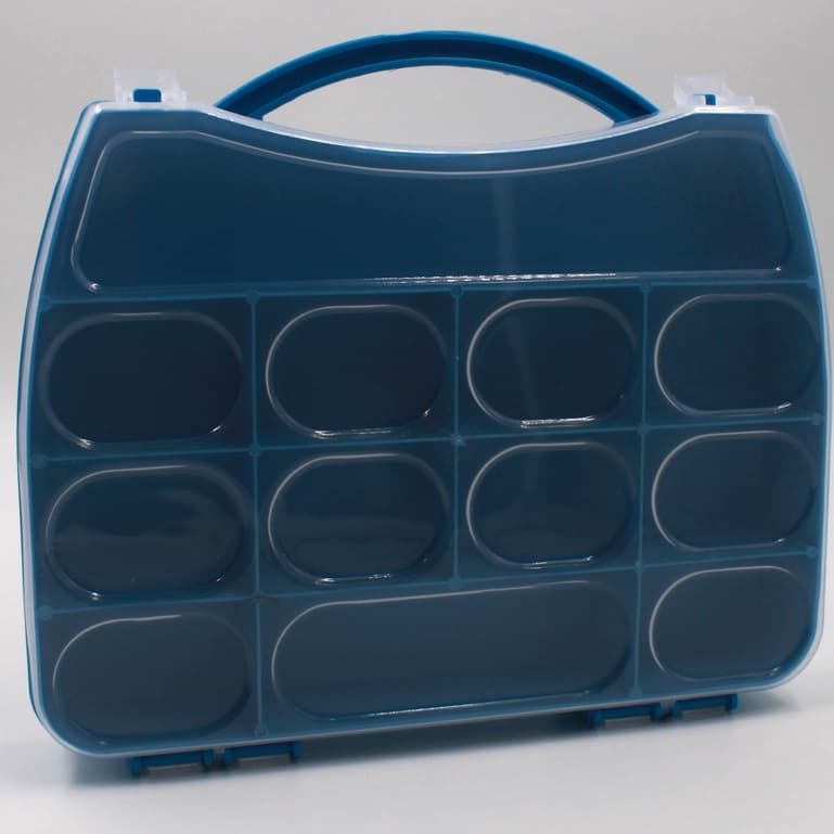 Maleta Caixa Organizadora 25x22cm Com 12 Divisorias Unidade