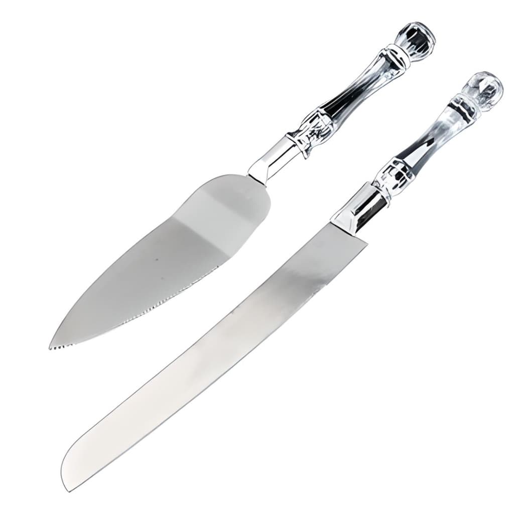 Kit utensilios para cozinha faca + espatula para bolo luxo cozinha confeitaria inox