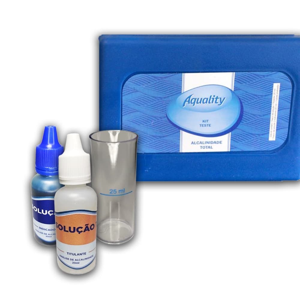 Kit Teste Medidor De Alcalinidade Para Piscinas - Aquality