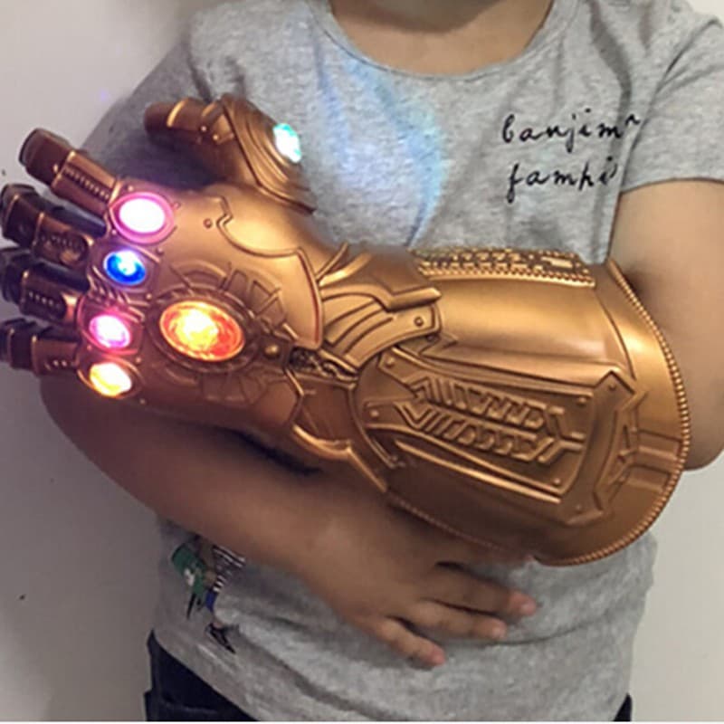 B1R Vingadores Thanos Infinity Gauntlet Luvas Led Light Up Cosplay Para Crianças Adultos YL2206