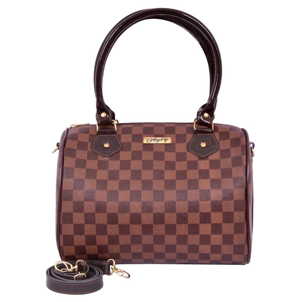 Bolsa baú feminina com alça de mão
