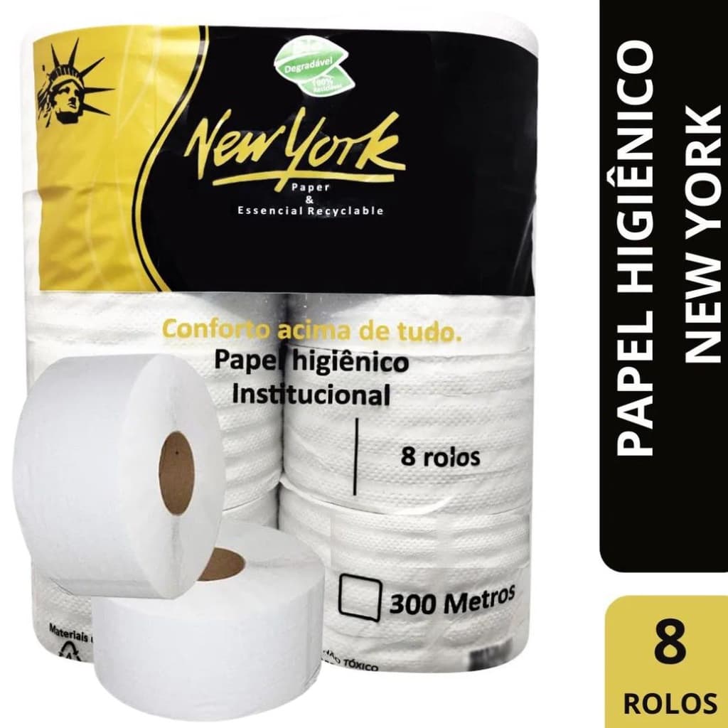 PAPEL HIGIÊNICO com 8 rolos