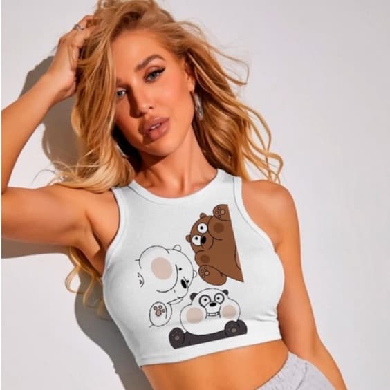 Cropped feminino Ursos sem Curso blusa feminina estilosa | Blusa para menina | moda feminina