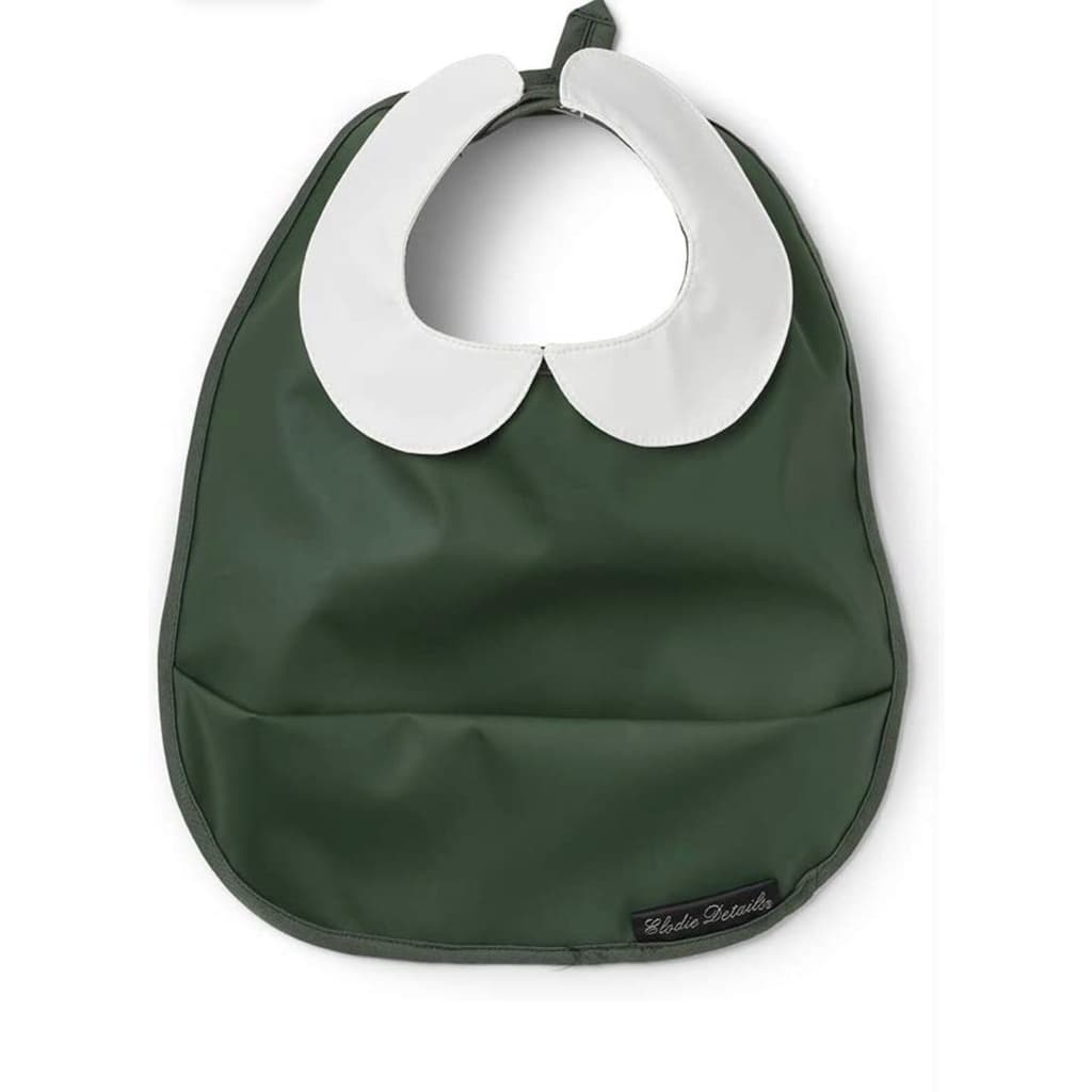 Babador infantil sueco estiloso Elodie Details impermeavel com bolsos motivo verde oliva