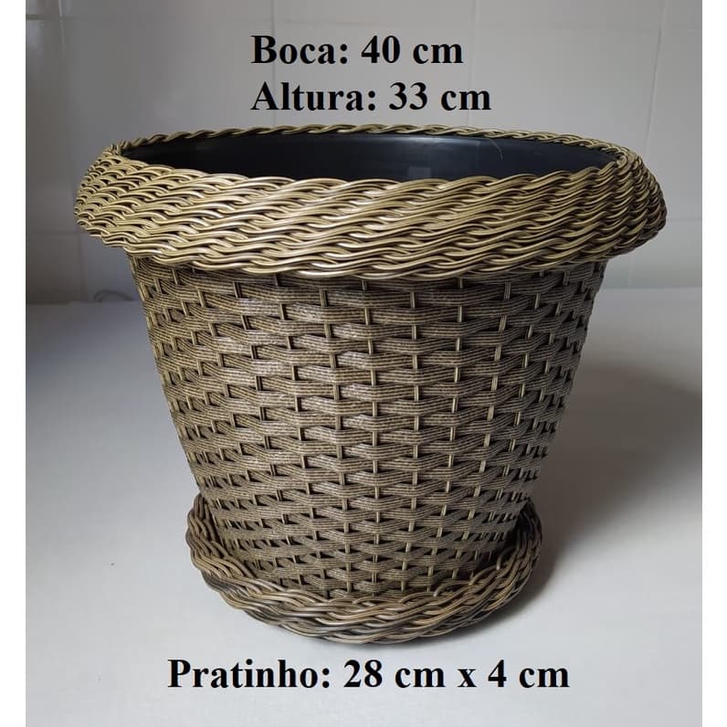 2 vaso + 2 prato n° 99 grande enorme vaso para flores coqueiro jardim jardinagem piscina elegante GRANDE cor ccappuccino 41 cm x 35 cm
