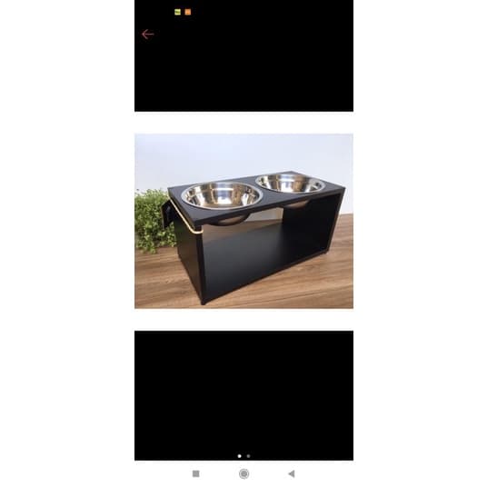 comedouro elevado preto