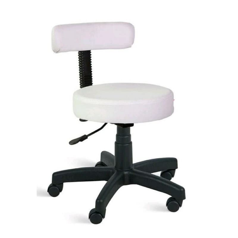 Cadeira Mocho Giratória Encosto Modelo Slim Para Clinica Estética, Tatuador