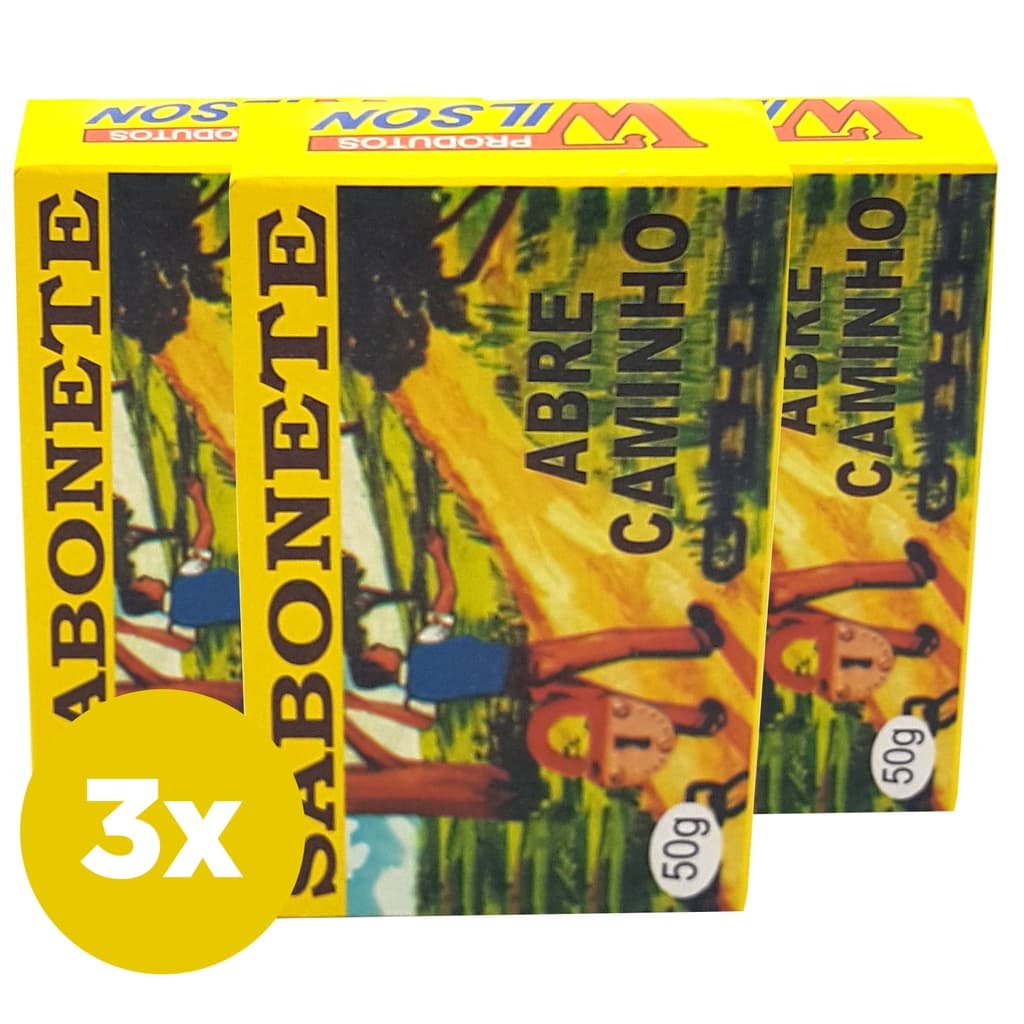 Kit Revenda 3 Sabonetes Abre Caminho Financeiro 50g