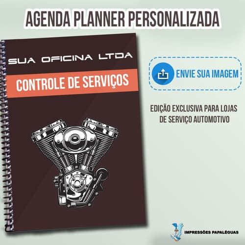 Planner Agenda - Controle De Serviço (automotivo) 200 Págs