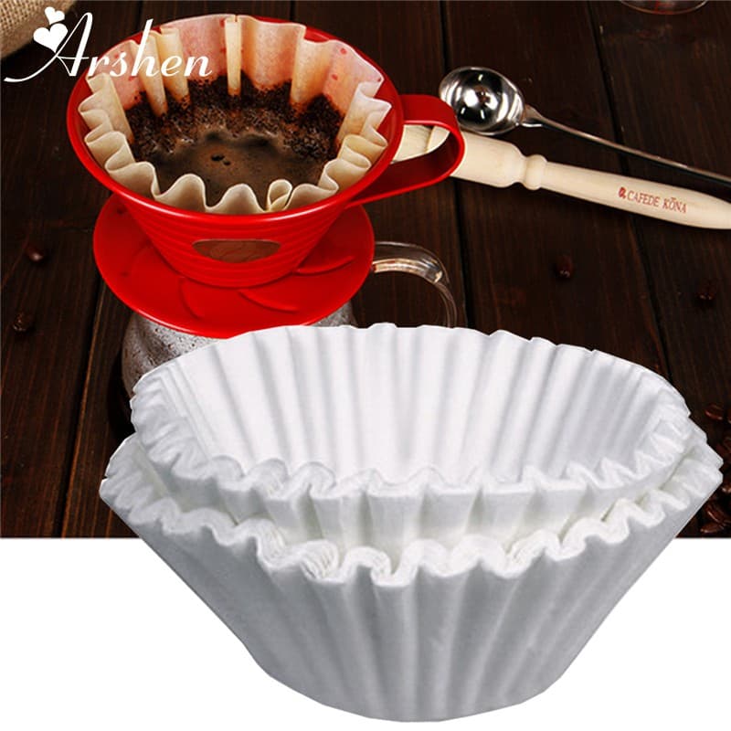 Moedor De Café Filtros Papel De Servir Único Para Máquina Filtro Pape 50 Pçs/Set