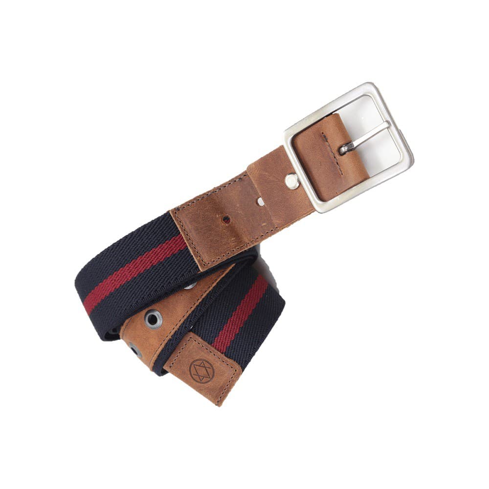 Cinto Masculino de Gorgurão - Bordô e Azul Marinho - EL61b