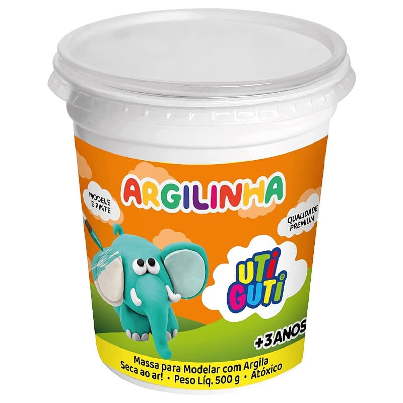 Argilinha Massa De Modelar Com Argila 500g Uti Guti