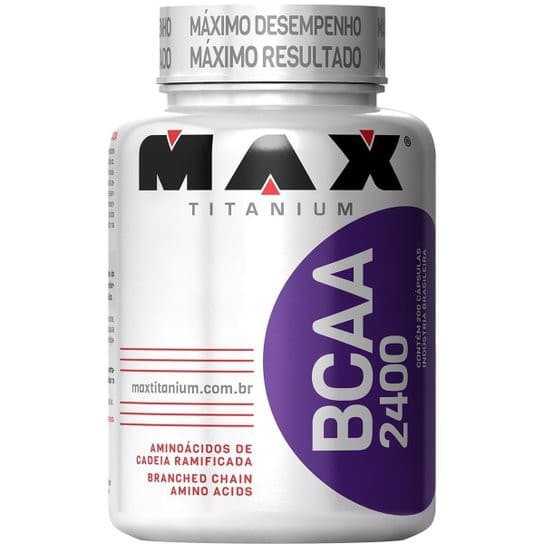 BCAA 2400 Max Titanium 200 Caps – Mais Energia, Recuperação e Massa Muscular