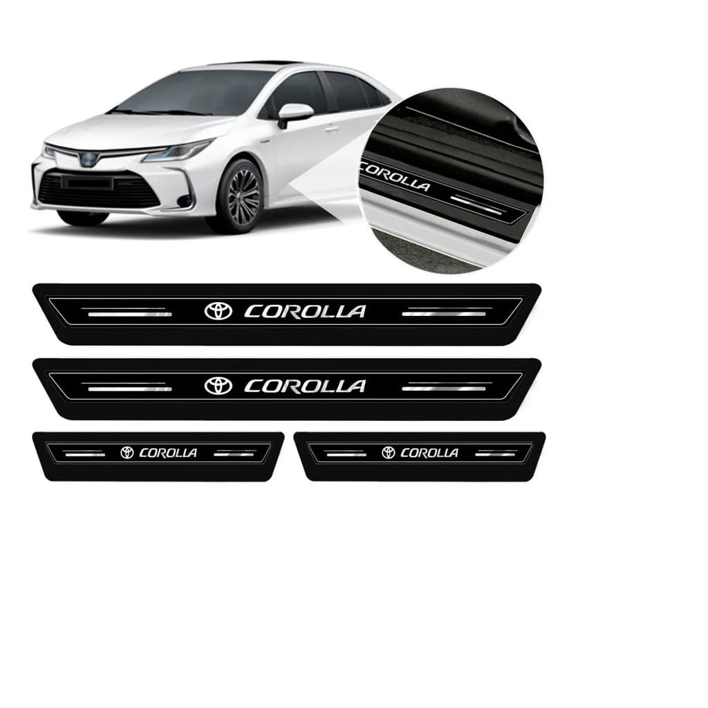 Soleira De Porta Platinum Corolla 2020 Altis Gli Xei - Preto Imperdível