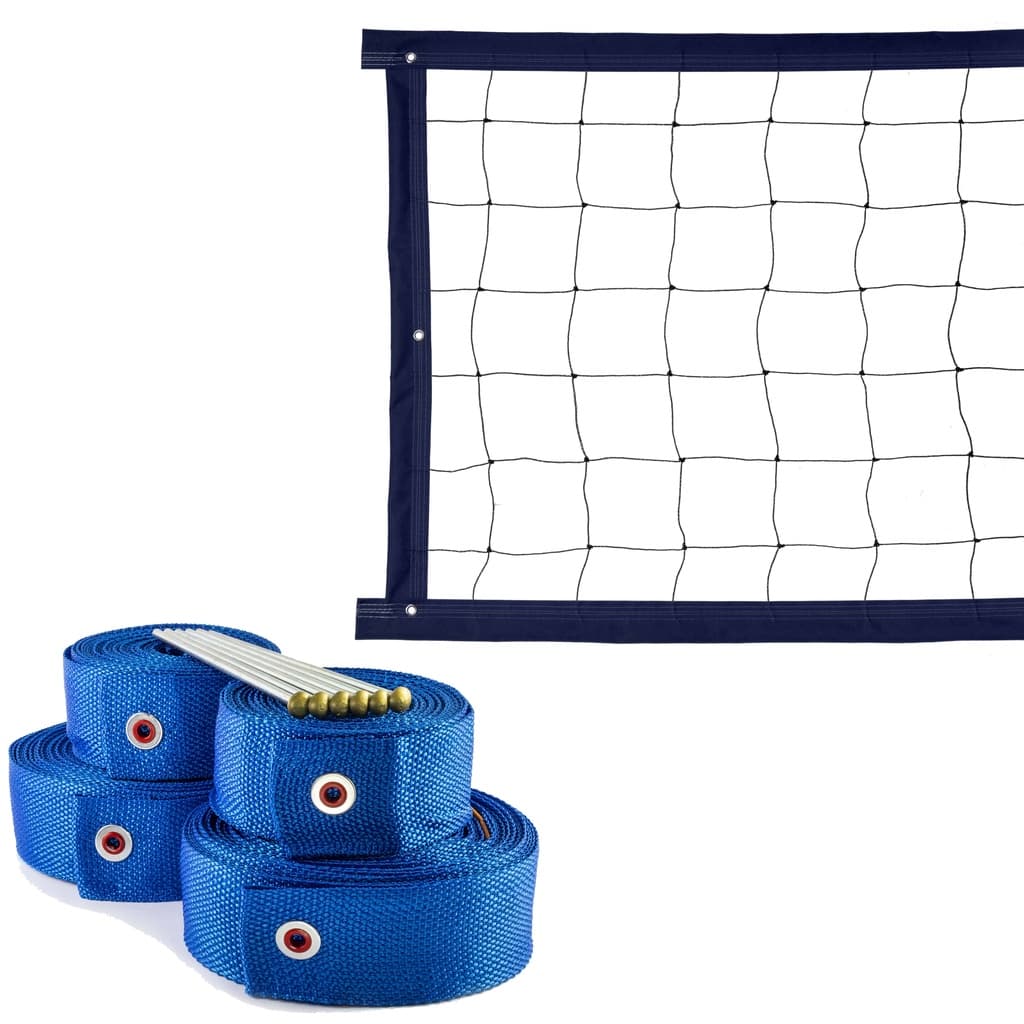 Kit Rede De Vôlei 6 Metros + Marcação Azul - Evo Sports