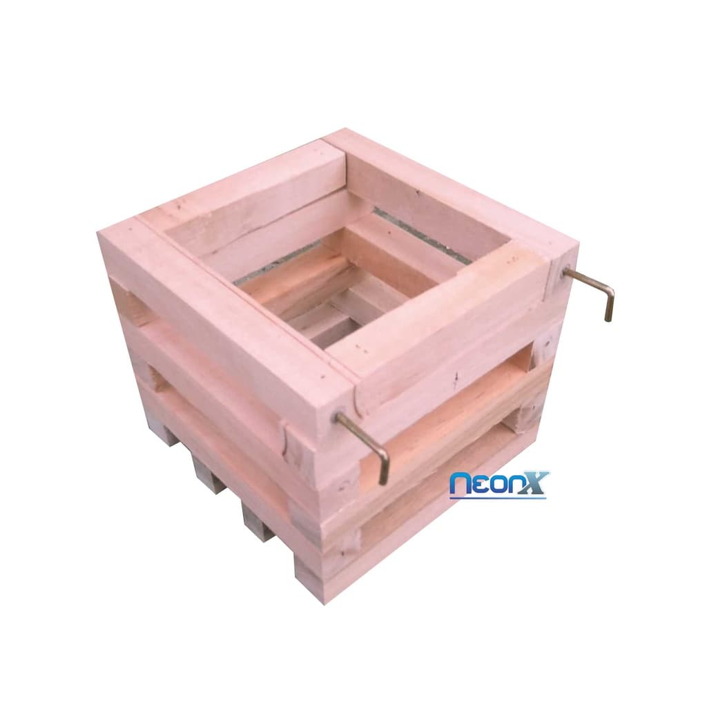 Cachepot Quadrado para Vasos 15x15 cm Em Madeira Maciça de Eucalipto Sem Pintura NeonX