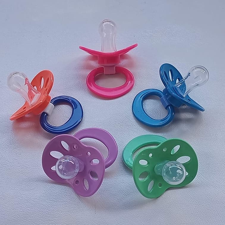 kit 3 Unidades Chupeta Bico Redondo de Silicone Ortodôntico - Fase 2 (+6 meses)