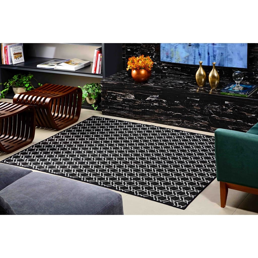 Tapete sala estampado de jacquard 1,4m x 1,0m