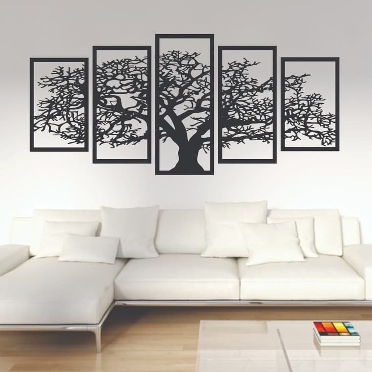 Quadros Decorativos Árvore Da Vida Mosaico Sala Quarto Decoração de Casal Mdf