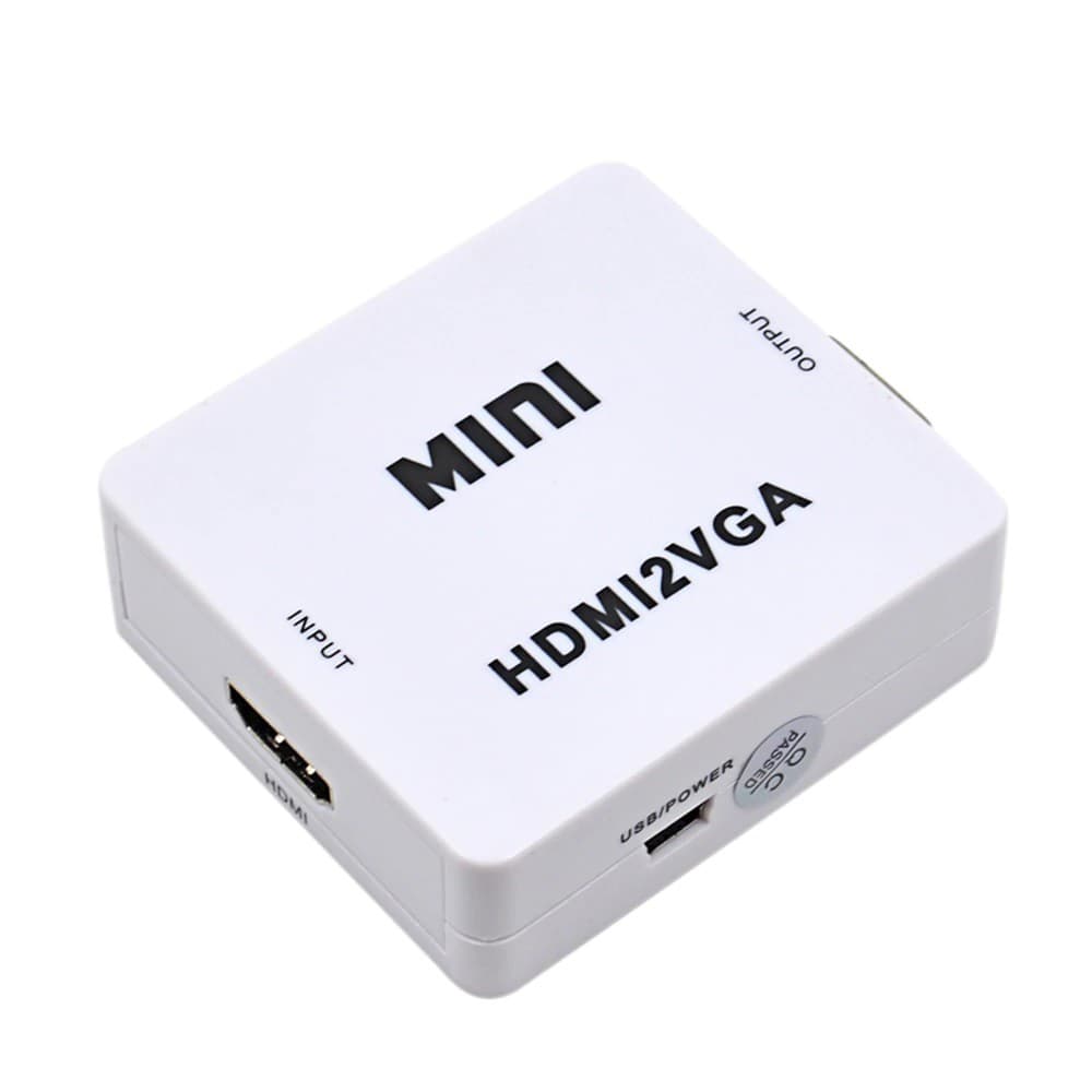 Mini Conversor HDMI Para VGA Full HD Com Áudio