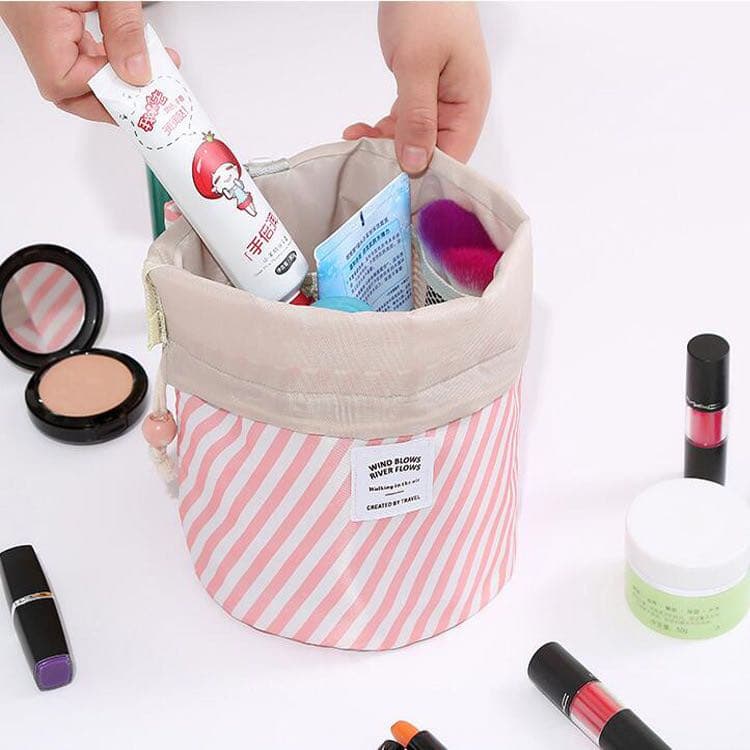 Bolsa Saco Necessaire Para Produtos Cosméticos Maquiagem Impermeável Volume Grande Nylon Prova d´ Água