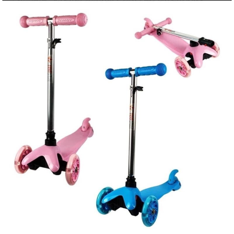 Patinete Max Infantil com 3 Rodas com Led Colorida, Ajustável e com Freio - Mod: Médio ! até 50kg!!!