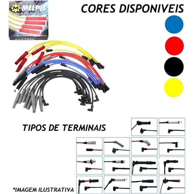 Cabo De Vela Preto Vectra 2.0 / 2.2 8v Sohc Mpfi 1998 Em Diante 7mm Sc-g76