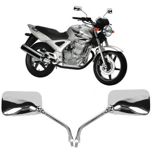 Retrovisor moto Cromado Modelo Honda Cbx 250 Twister cb 500 cb 300 Xre300 Cg 150
